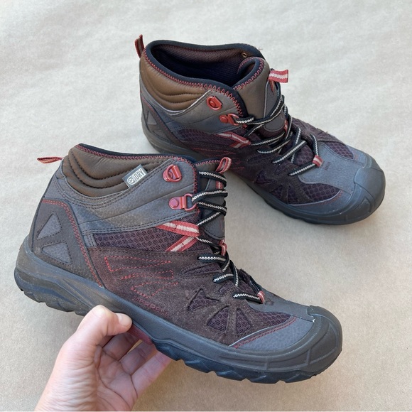 Merrell Capra Mid Waterproof MY54649 Brown Hiking Boots Boys 7 M/Women's 8